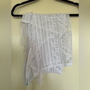 Elegant White Lace Swim Coverup